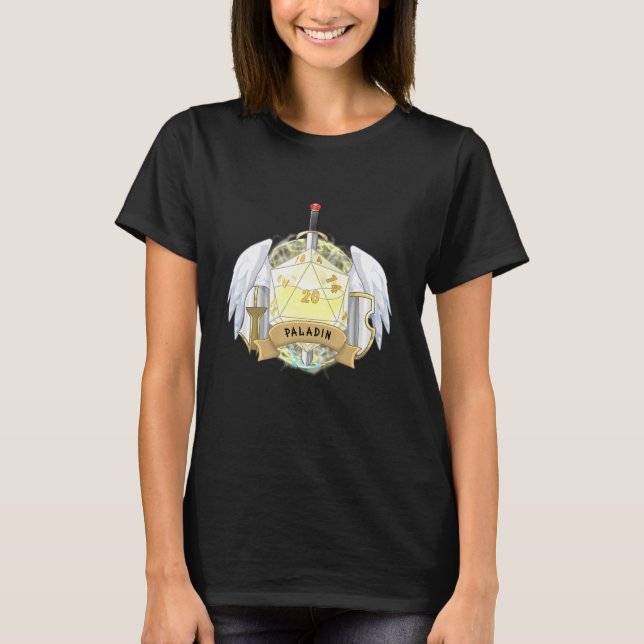 Paladin Class Alignment Dice Dungeon Role Game Mas T-Shirt (Front)
