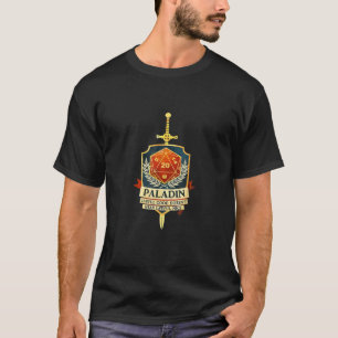 Paladin Class D20 Tabletop Dungeons RPG Dragons T-Shirt