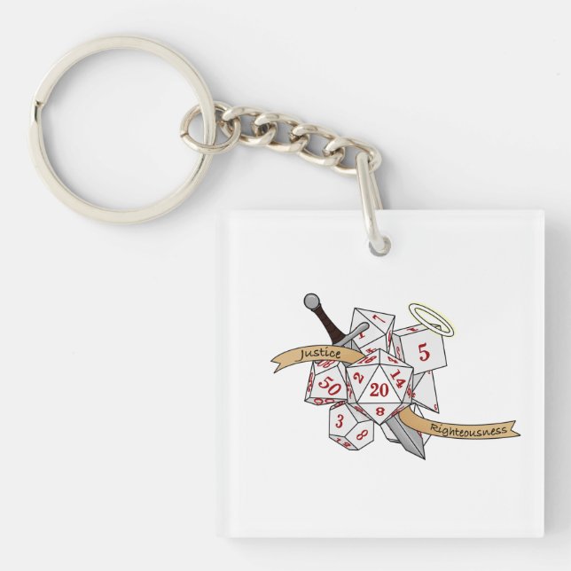 Paladin Dice Design Key Ring (Front)