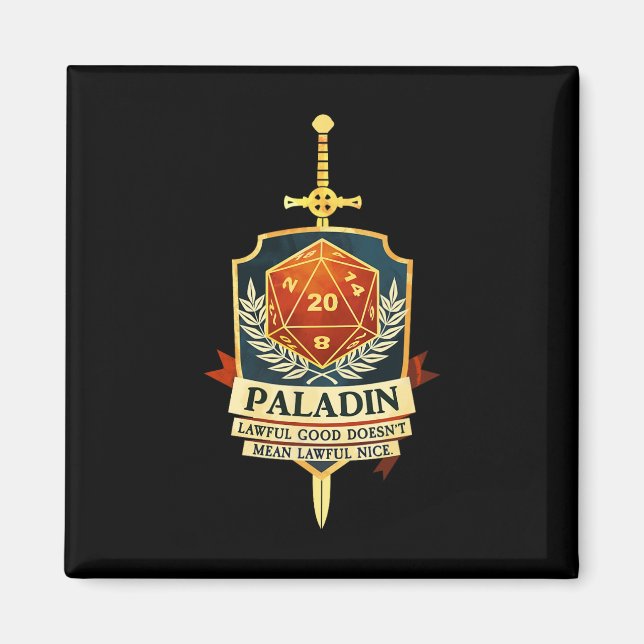 Paladin Fantasy Rpg Trpg Gamer Cl  Magnet (Front)