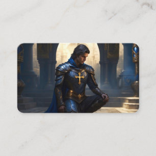 Paladin of the Supplicant Prayer Bookmark Business Card