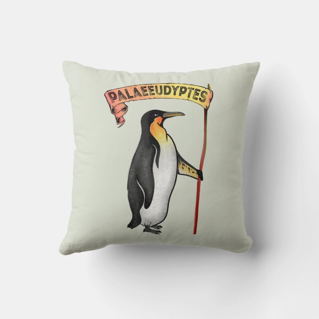 Palaeeudyptes Extinct Penguin Cushion (Back)