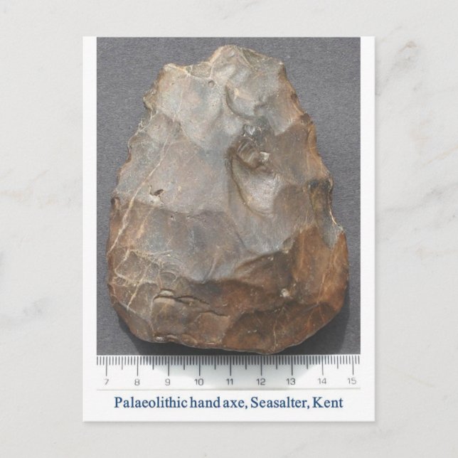 Palaeolithic hand axe postcard (Front)