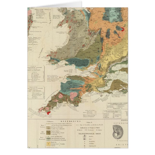 Palaeontological map British Islands (Front)
