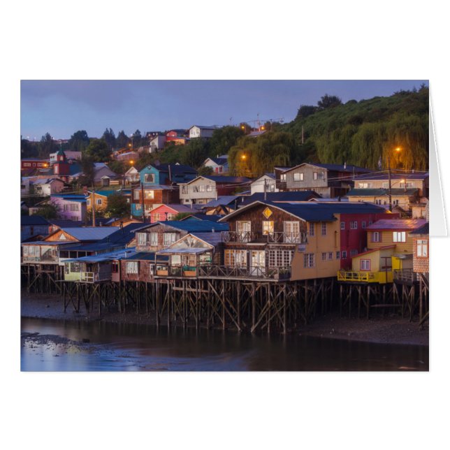 Palafito stilt houses, elevated view (Front Horizontal)