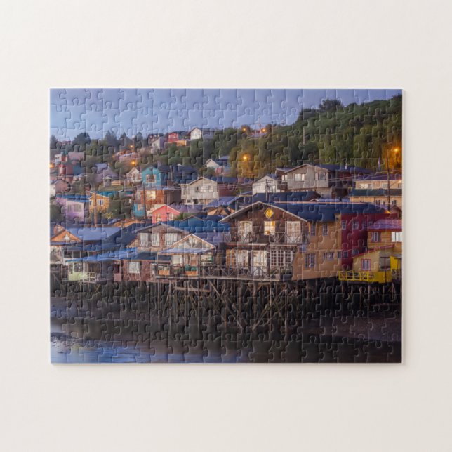 Palafito stilt houses, elevated view jigsaw puzzle (Horizontal)