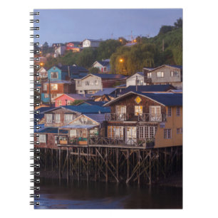 Palafito stilt houses, elevated view notebook