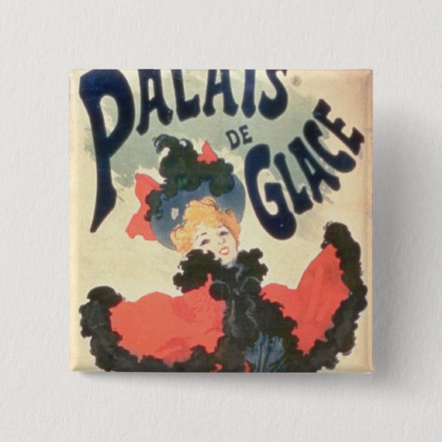 Palais de Glace, Champs Elysees, Paris, 1894 (colo 15 Cm Square Badge (Front)