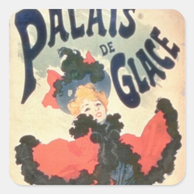 Palais de Glace, Champs Elysees, Paris, 1894 (colo Square Sticker (Front)