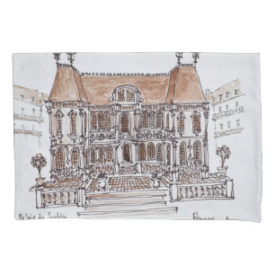 Palais de Justice Courthouse Rennes, Brittany Pillowcase