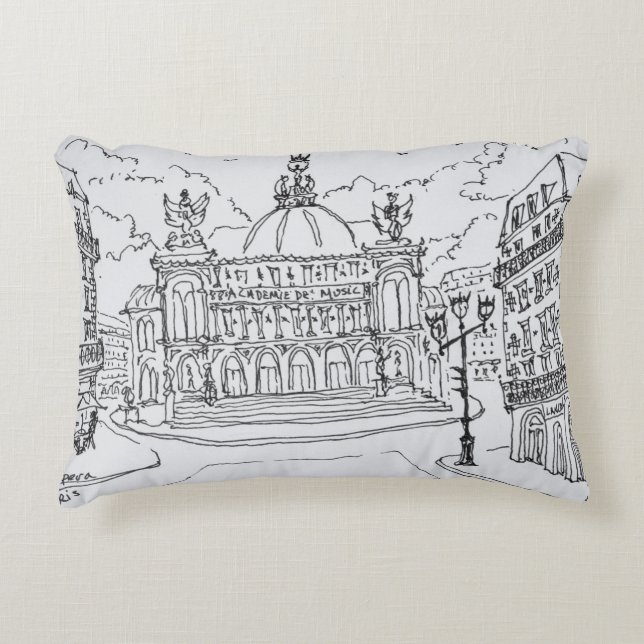 Palais Garnier Opera House | Paris, France Decorative Cushion (Front)