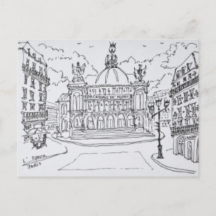 Palais Garnier Opera House   Paris, France Postcard