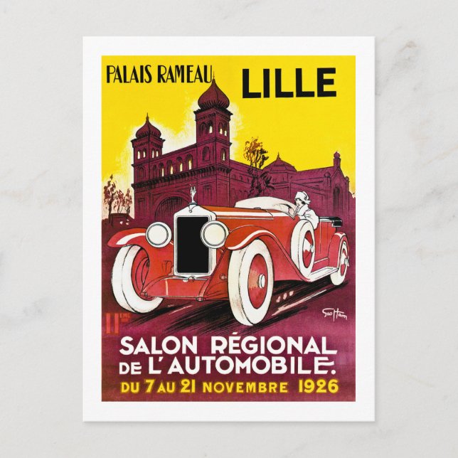 Palais Rameau - Lille - Automobile Ad - 1926 Postcard (Front)