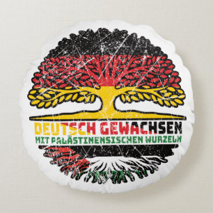 palästina Isch palästinens Deutsch Deutschland Bau Round Cushion