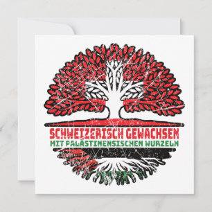Palästina Palästinen sisch Schweizer Schweiz Baum Card
