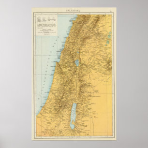 Palastina - Palestine Atlas Map Poster