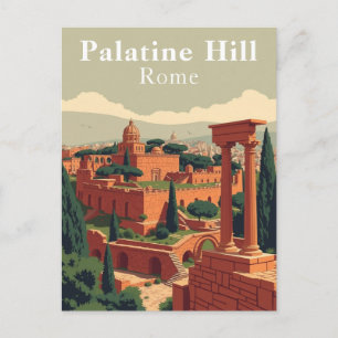 Palatine Hill, Rome, Italy Vintage Art Postcard