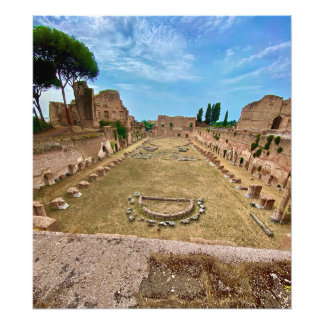 Palatine Stadium Ruins in Rome, Italy Photo Print