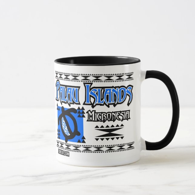 Palau Blue Tribal Mug (Right)