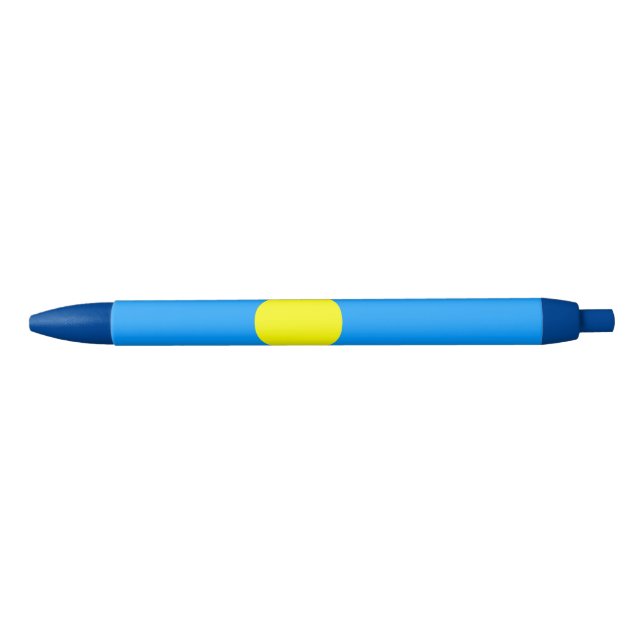 Palau Flag Black Ink Pen (Front)
