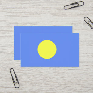 Palau flag business card