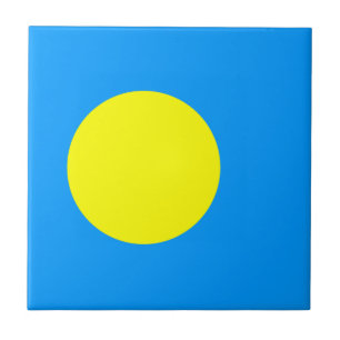 Palau Flag Ceramic Tile