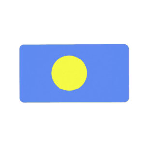 Palau flag label