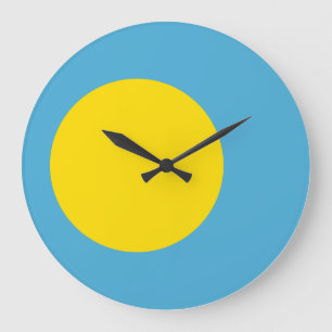 Palau Flag Large Clock