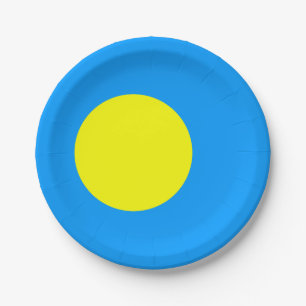 Palau Flag Paper Plate