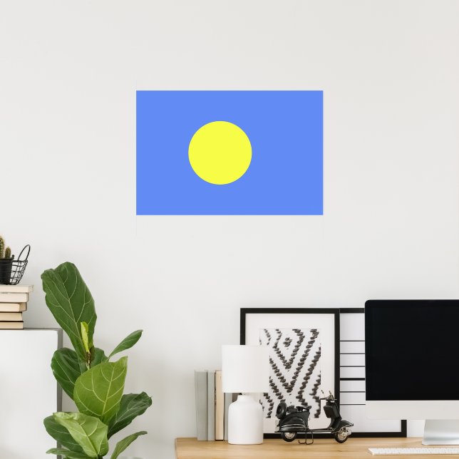 Palau flag poster (Home Office)