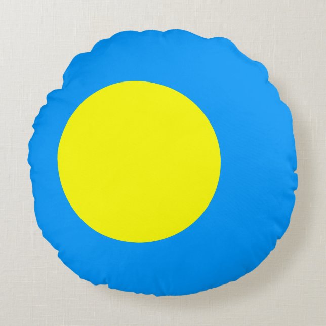 Palau Flag Round Cushion (Front)