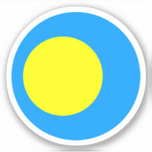 Palau Flag Round Sticker