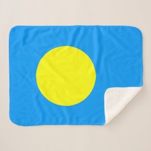 Palau Flag Sherpa Blanket