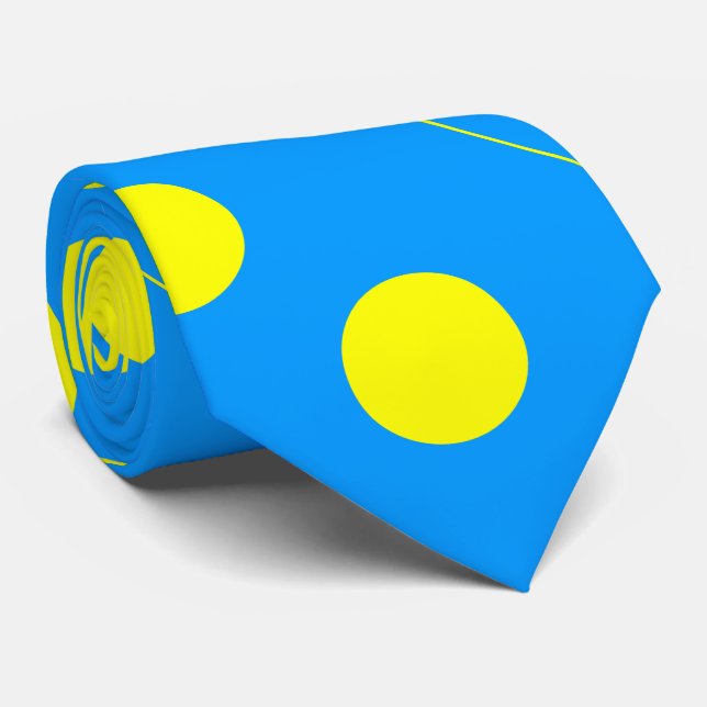 Palau Flag Tie (Rolled)