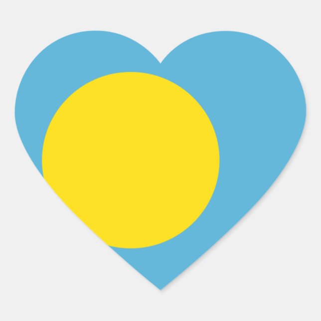 palau heart sticker (Front)