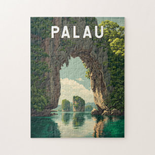 Palau Illustration Travel Art Vintage Jigsaw Puzzle