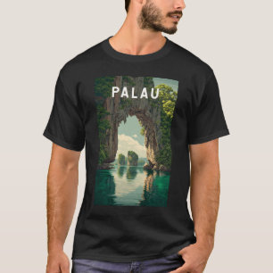 Palau Illustration Travel Art Vintage T-Shirt