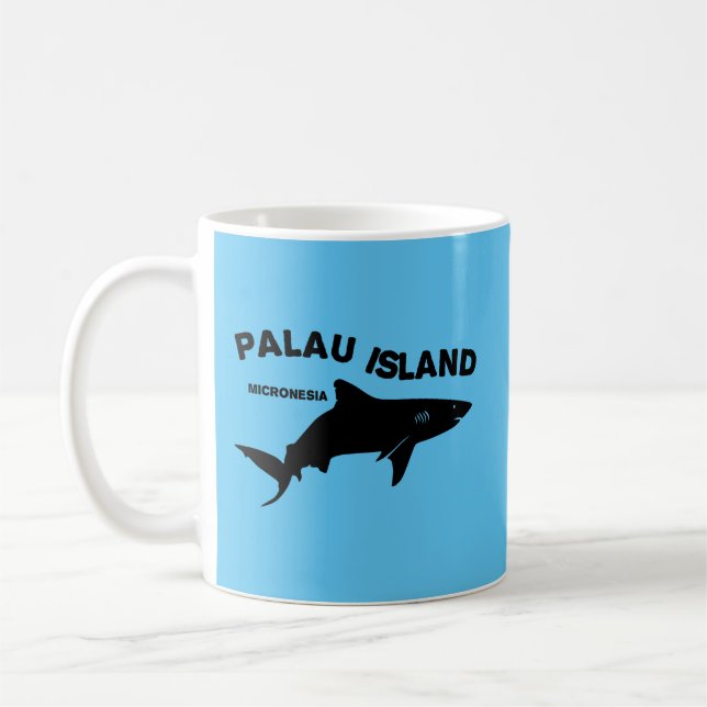 Palau Island Scuba Diving With Sharks Coffee Mug (Left)