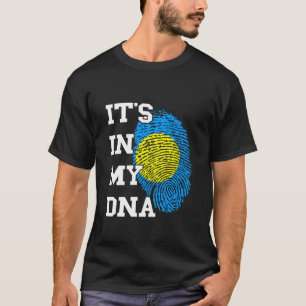 Palau It's In My DNA Thumbmark Palauan Flag Palaua T-Shirt