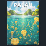 Palau Jellyfish Lake Travel Magnet<br><div class="desc">The Palau Jellyfish Lake, tucked away on Eil Malk Island in the Rock Islands Southern Lagoon, is a sun-dappled oasis of primal wonder. Surrounded by lush, calcareous cliffs and emerald-green foliage, the lake’s surface glistens like a molten jewel against the broad Pacific sky. Sunlight filters through narrow stone chasms, illuminating...</div>