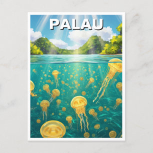 Palau Jellyfish Lake Travel Postcard