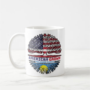 Palau Palauan American USA Tree Roots Flag Coffee Mug