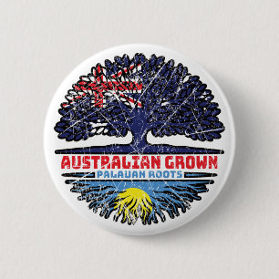Palau Palauan Australian Australia Tree Roots Flag 6 Cm Round Badge