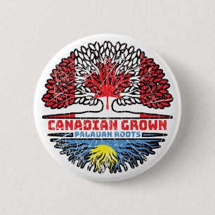 Palau Palauan Canadian Canada Tree Roots Flag 6 Cm Round Badge