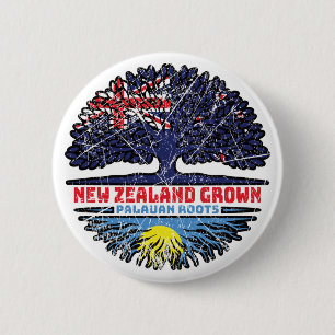 Palau Palauan New Zealander New Zealand Tree Roots 6 Cm Round Badge
