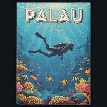 Palau Scuba Diving Travel Magnet<br><div class="desc">Palau, a tropical paradise in Micronesia, is a dream destination for divers, offering unparalleled underwater experiences. Renowned dive sites like Blue Corner feature vibrant coral reefs teeming with marine life, including schools of barracudas, reef sharks, and colourful fish. Divers are treated to dramatic underwater landscapes, such as steep drop-offs and...</div>