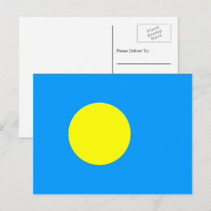 Palauan Flag, Flag of Palau Postcard