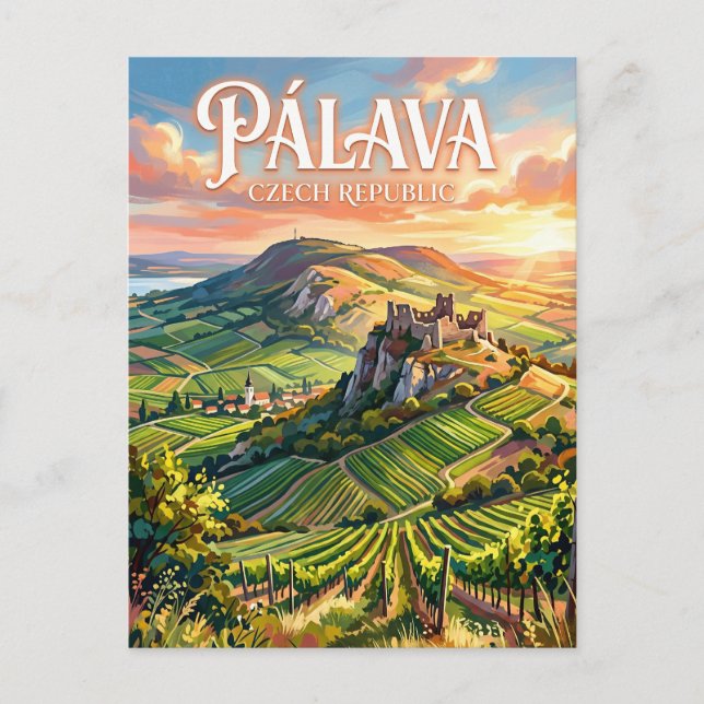 Pálava Hills Czech Republic Postcard (Front)
