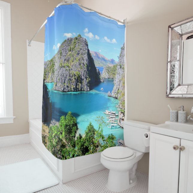 Palawan Lagoon, Philippines Shower Curtain (In Situ)