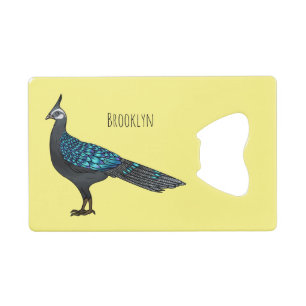 Palawan peacock pheasant bird cartoon illustration